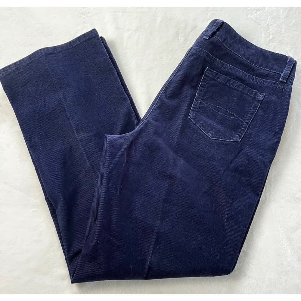 L.L. Bean women’s navy blue corduroy pants straight leg size 16